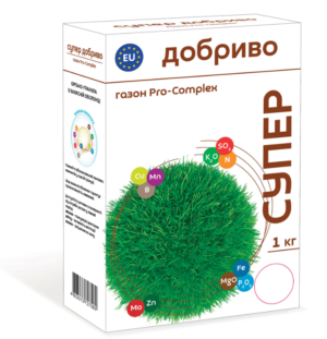 Супер Добриво для газону Pro-Complex 1 кг, Сімейний Сад