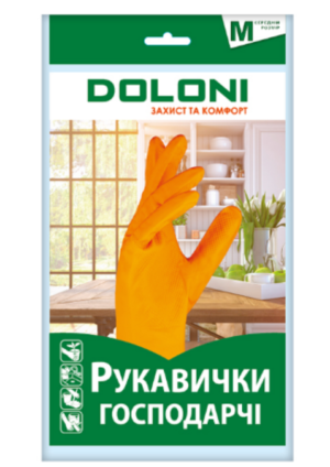 Рукавички господарські латекс розмір М, 4545