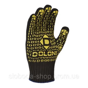 Робочі рукавички DOLONI з точкою ПВХ чорні, розмір 10, 667