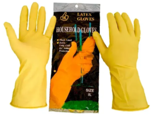 Гумові латексні рукавички, міцні, LATEX Gloves, розмір L