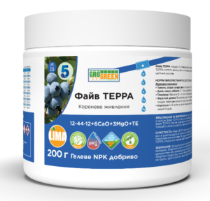 Добриво Грогрін гель Файв Терра 12-44-12+6CaO+3MgO+TE, Lima