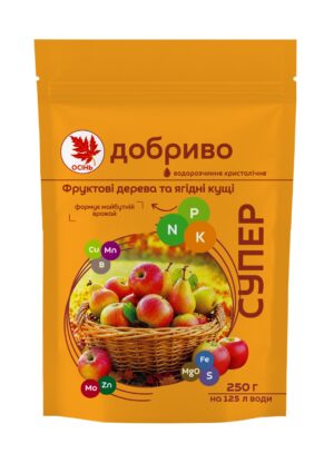Добриво водорозчинне кристалічне. Осінь. Фруктові дерева та ягідні кущі, 250 г. Сімейний сад
